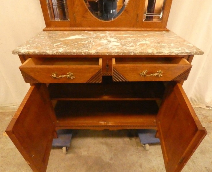 B 2357 Bedroom Set 1920 Bed Wardrobe Commode 2 Bedsides