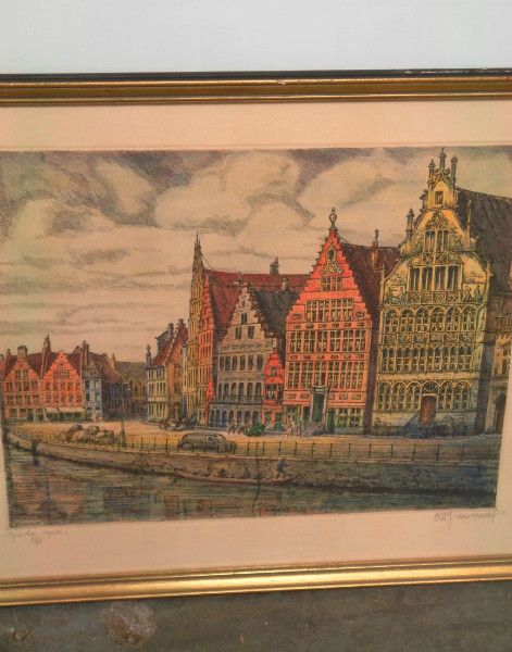 A 5372 - Gravure coloured GENT  GRASLEI