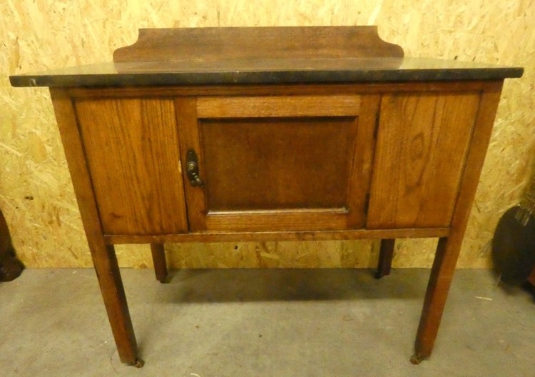 A 8538 - Small cabinet 19th cent marble top