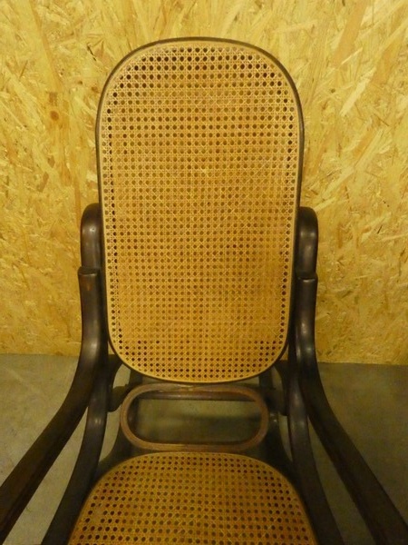 A 8546 - Rocking Chair caned 1900