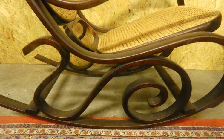 A 8546 - Rocking Chair caned 1900