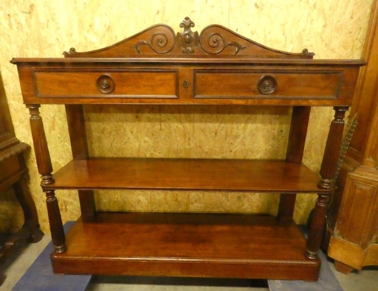 A 8547 - Louis Philippe console 19th century slitage on top