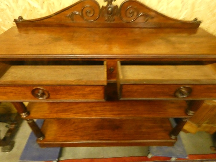 A 8547 - Louis Philippe console 19th century slitage on top