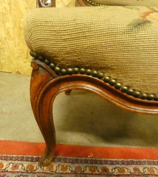 A 8553 - Needlepoint armchair Louis XV 1900