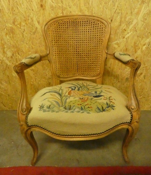 A 8555 - Needlepoint Louis XV armchair