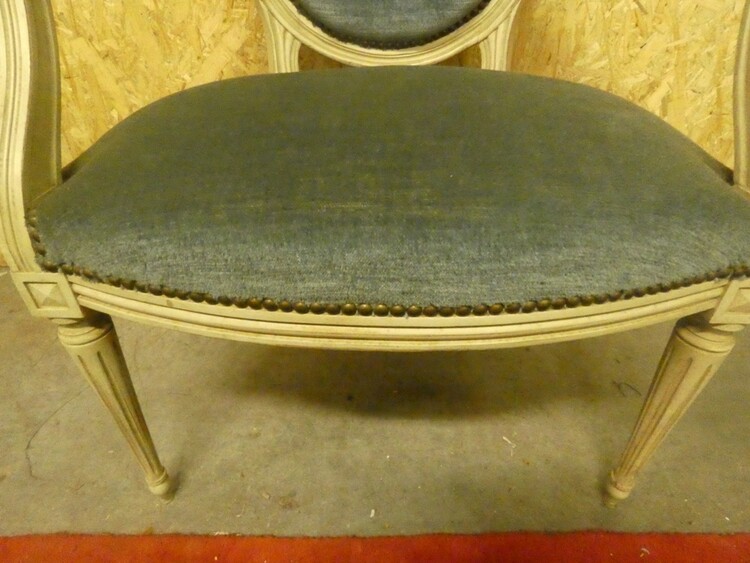 A 8574 - Pair Louis XVI armchairs