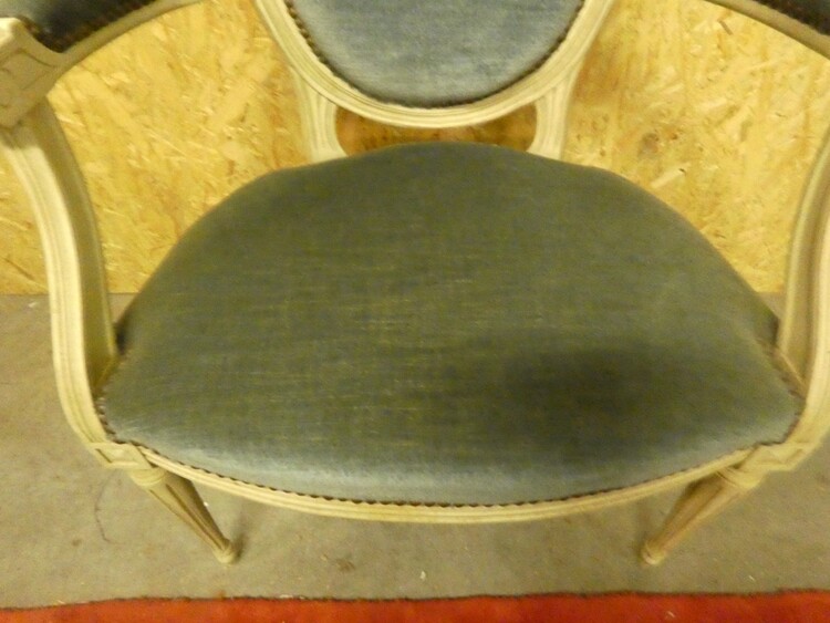 A 8574 - Pair Louis XVI armchairs
