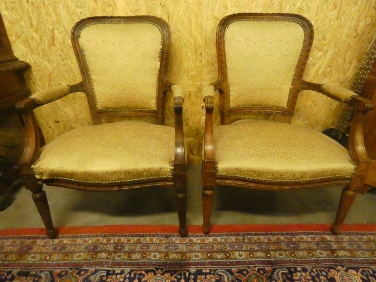 B 2502 - Pair Louis XVI armchairs 1900