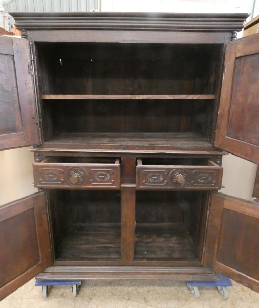 C 799 - Cabinet 19th century 4 doors 2 drawers