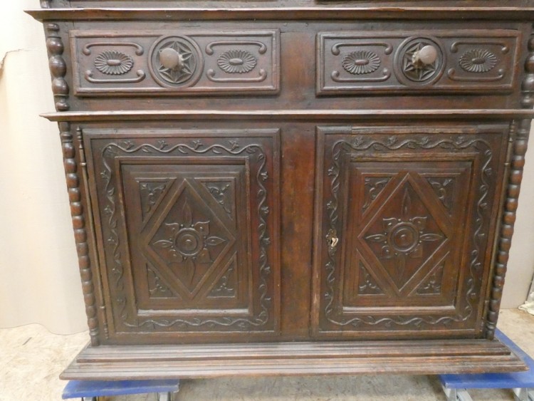 C 799 - Cabinet 19th century 4 doors 2 drawers